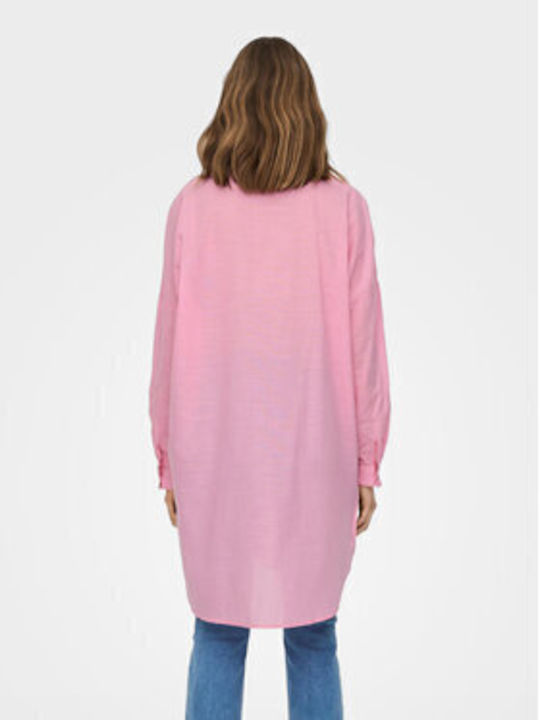 Only Women's Long Sleeve Shirt Pink