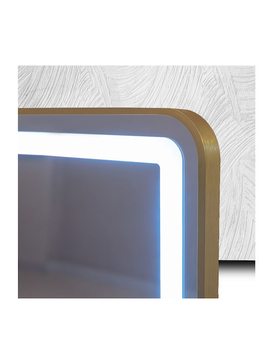 Badezimmerspiegel LED Berührung 70x90cm Gold