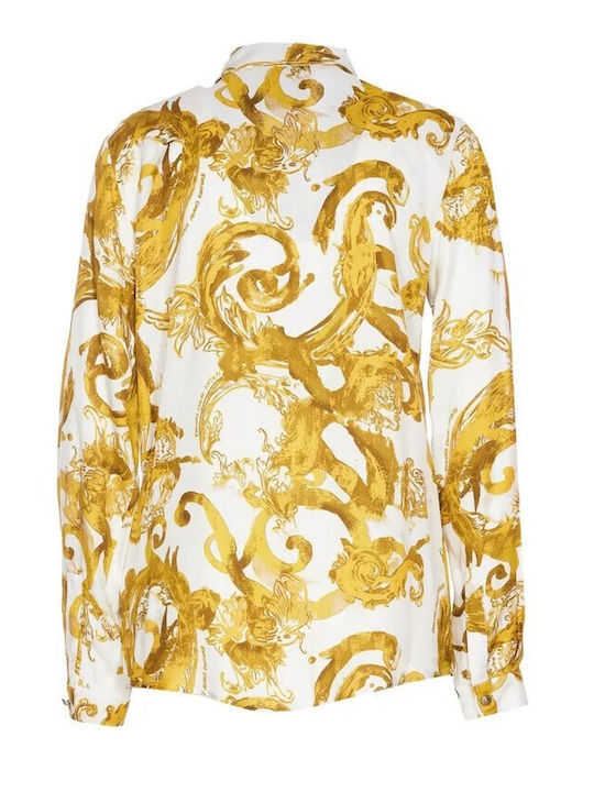 Versace Women's Long Sleeve Shirt Yellow