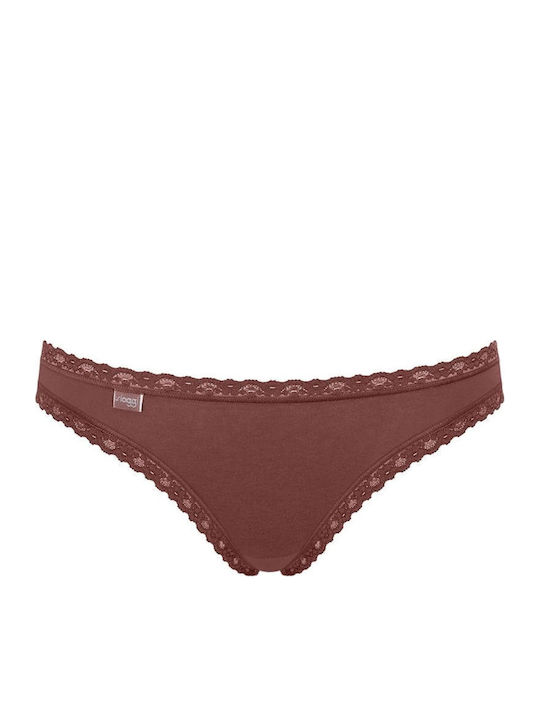 24/7 Weekend H Βαμβακερά Γυναικεία Slip 3Pack με Δαντέλα Πολύχρωμα