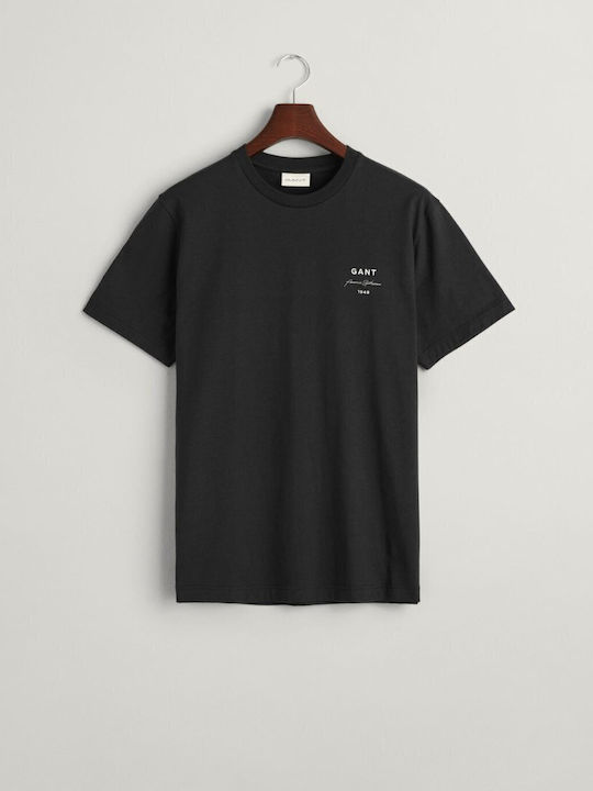 Gant Men's Short Sleeve T-shirt BLACK