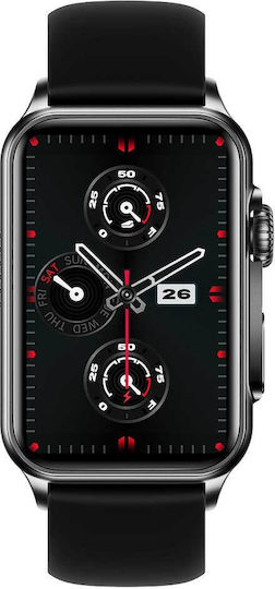 Lamtech LAM113522 Smartwatch mit Pulsmesser (Schwarz)