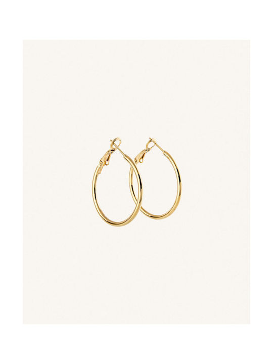 StanStefan Earrings Hoops made of Steel Gold Plated