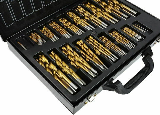 Keltin Set of 170 Drills HSS Titanium with Cylindrical Shank for Metal