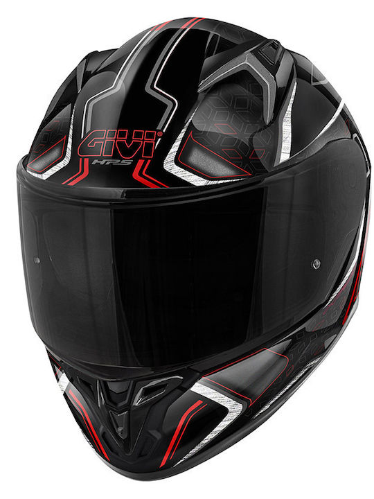 Givi H50.8 Mystical Black/Titanium/Red Motorradhelm Volles Gesicht ECE 22.06