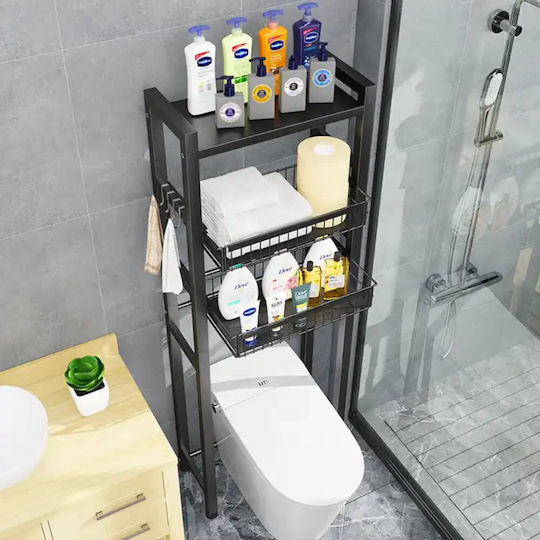 Quasar Rafturi de baie Raft de Baie Metalic cu 3 Rafturi 54x24x159.5cm