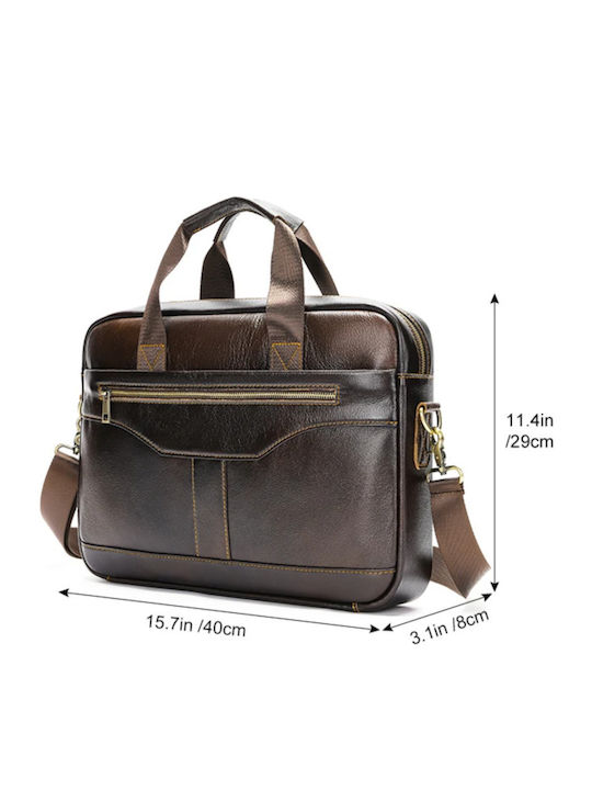 Leder Herrentasche Geldbörse Braun