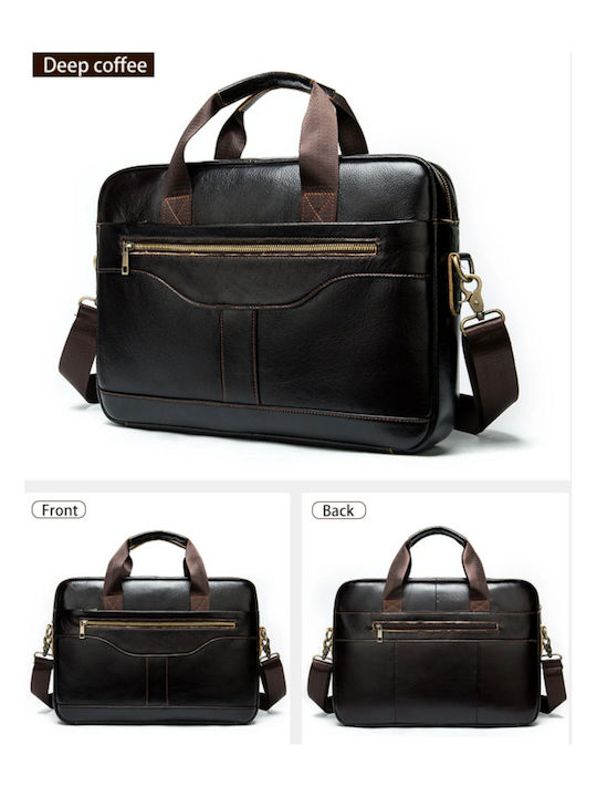 Leder Herrentasche Geldbörse Braun