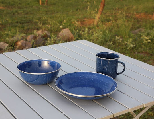 Origin Outdoors Πιάτο Ρηχό Εμαγιέ Μπλε με Διάμετρο 26cm Origin Outdoors Πιάτο Ρηχό Εμαγιέ Μπλε με Διάμετρο 26cm