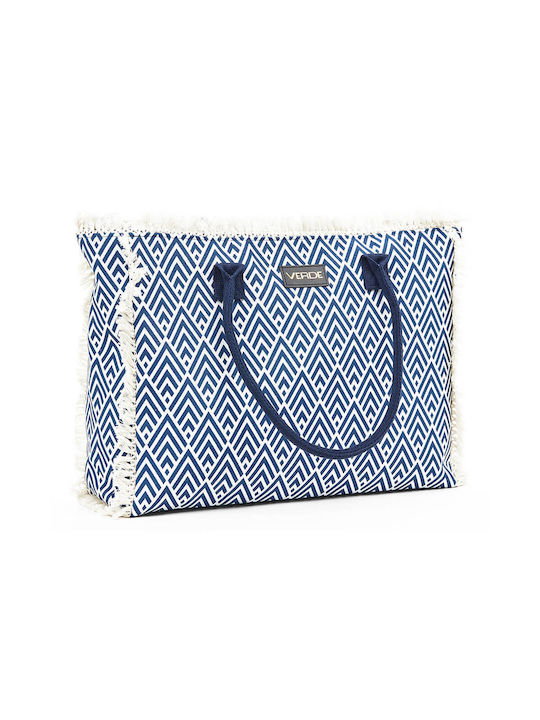 Verde Fabric Beach Bag with Wallet Blue