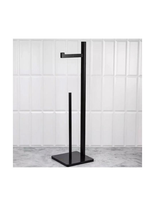 KING Hoff Paper Holder Bamboo Black