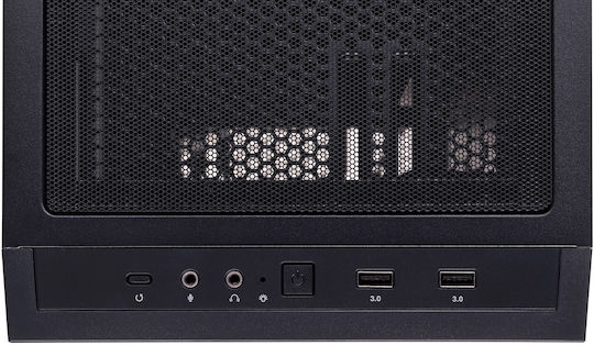 Asus A21 Plus Gaming Midi Tower Κουτί Υπολογιστή με Πλαϊνό Παράθυρο και RGB Φωτισμό Μαύρο
