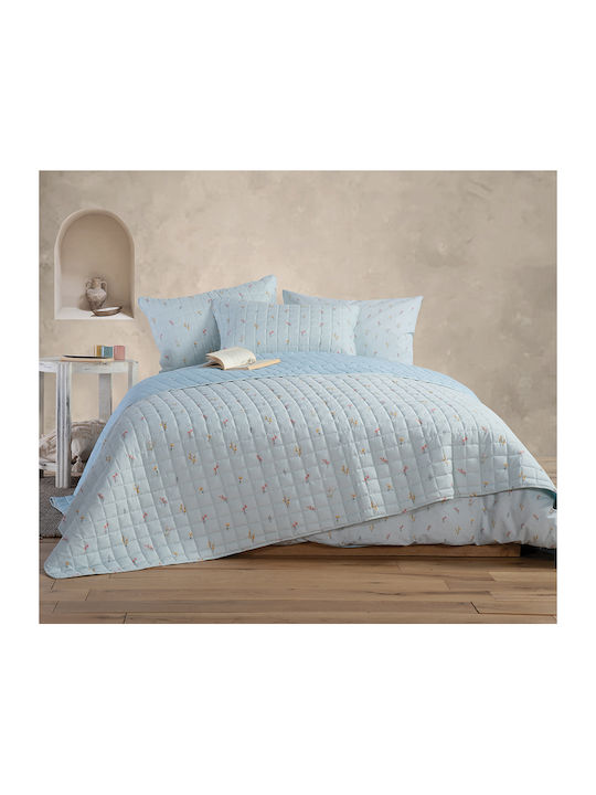Nef-Nef Homeware Sierra Tagesdecke Übergröße Mikrofaser Aqua 230x240cm