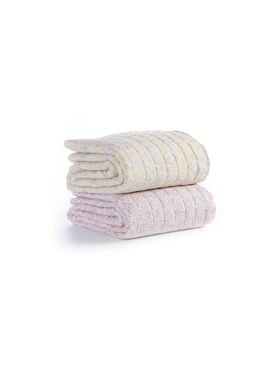 Nef-Nef Homeware Roman Tagesdecke Anderthalbbetten Mikrofaser Rose 180x240cm