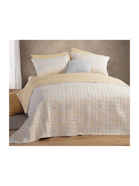 Nef-Nef Homeware Roman Coverlet Semi-double Microfiber Yellow 180x240cm