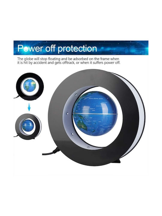 Floating Illuminated World Globe with Diameter 18.2cm and Height 18.1cm Γήινη