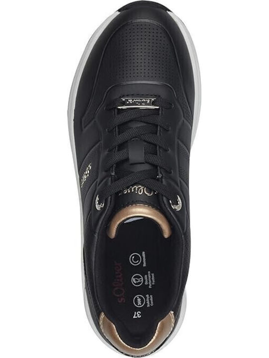 S.Oliver Sneaker Donna Low 5-23659-42 – Scarpe Ginnastica In Sintetico, Nero, Taglia 38, Con Performance Footbed