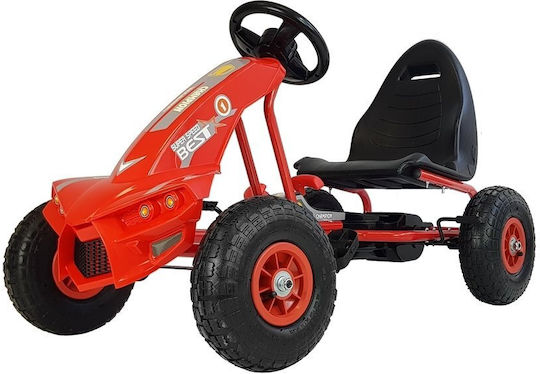 Go Kart Cu Un Loc Cu Pedală Roșu Pentru 3+ Ani