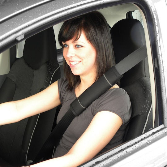 Carpoint Set of 2pcs Car Seat Belt Pads Black
