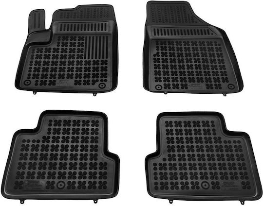 Rezaw Plast Satz Vorder- und Hintermatten Wannenartig 5Stück aus Gummi für Jeep Cherokee (KL-Facelift) Schwarz