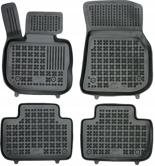 Rezaw Plast Set of Front and Rear Mats 4pcs Tray Type for BMW X4 (G02) Black