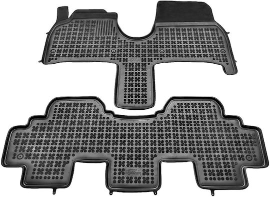 Rezaw Plast Σετ Μπροστινά και Πίσω Πατάκια 3τμχ για Peugeot 807 Citroen C8 Μαύρα