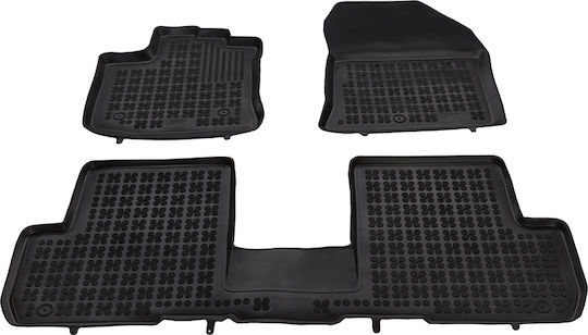 Rezaw Plast Auto Fußmatten Satz Vorder- und Rückseite 5 Stück für Dacia Lodgy 2017 2020 Schwarze