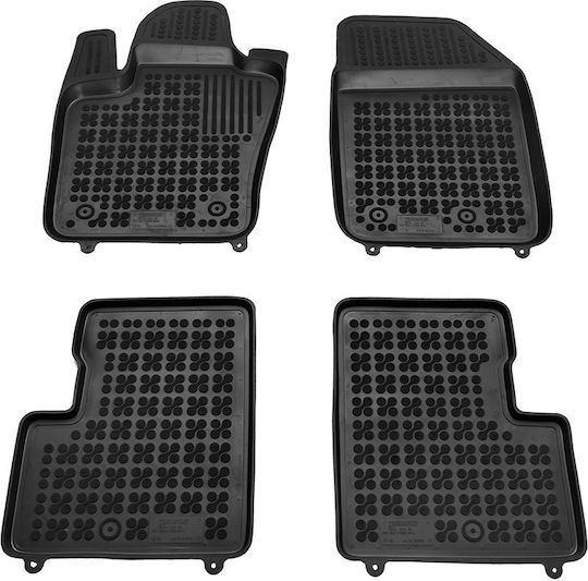 Rezaw Plast Car Mats Set Front and Back 4 Pieces for Fiat 500X 2014 Black