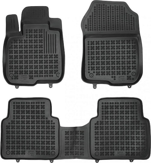 Rezaw Plast Set of Front and Rear Mats 4pcs for Mercedes-Benz V Honda CR-V 2019+ Black