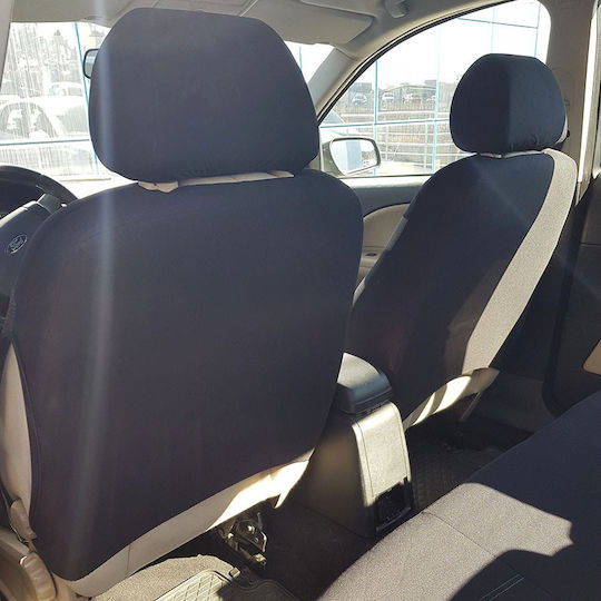 Auto Gs Σετ Καλύμματα Αυτοκινήτου 11τμχ Πολυεστερικά Super Sport All In One Μαύρο / Γκρι