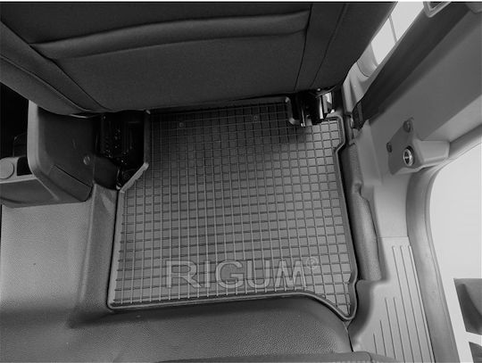 Rigum Set of Front and Rear Mats 4pcs for Ford Transit Connect / Transit 2019+ Black