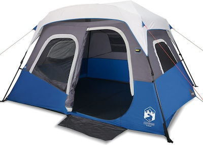 vidaXL Camping Tent Blue with Double Cloth for 6 People 344x282x212cm