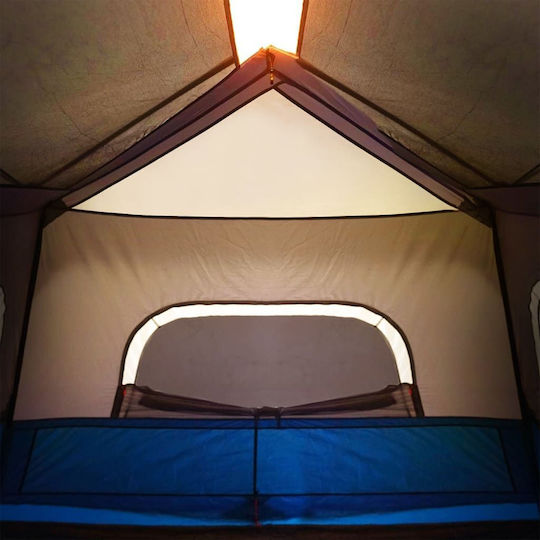 vidaXL Summer Camping Tent Green With Double Cloth For 6 People 344x282x212cm