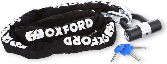 Oxford HD Motorrad-Diebstahlsicherungskette mit Schloss und Länge 150cm Schwarz Farbe