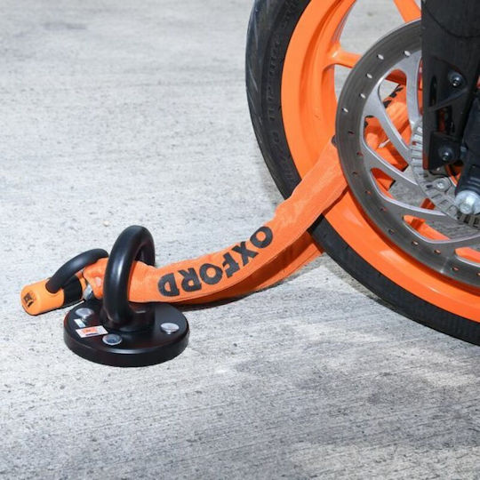 Oxford LK145 150cm Motorcycle Anti-Theft Chain with Lock in Orange LK145
