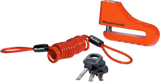 Master Lock Κλειδαριά Δισκόφρενου Μοτοσυκλέτας Κόκκινο Χρώμα