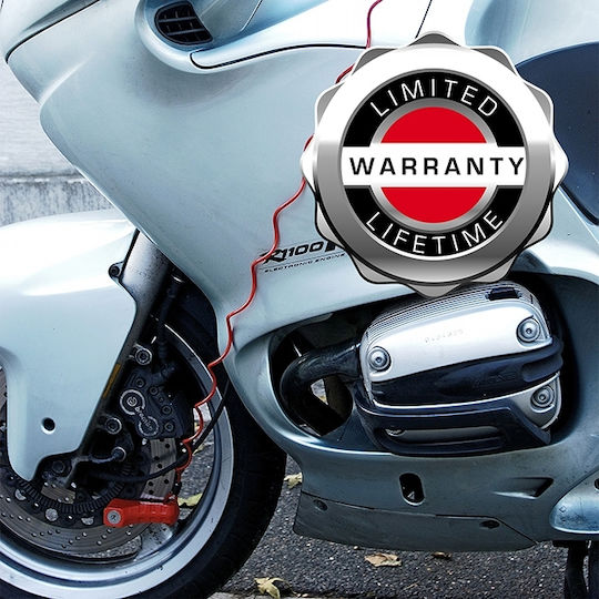 Master Lock Κλειδαριά Δισκόφρενου Μοτοσυκλέτας Κόκκινο Χρώμα