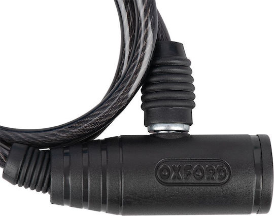 Oxford Bumper Cable Motorrad-Diebstahlsicherungsrolle mit Länge 60cm Motorradkettenschloss mit Bolzendurchmesser 6mm Schwarz Farbe
