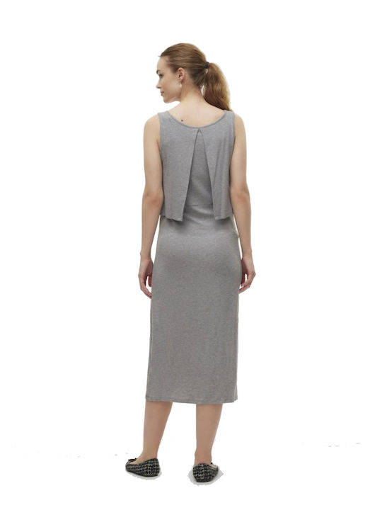 Mamalicious Kleid Umstandskleider Gray