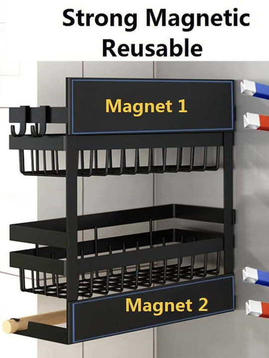Quasar Wall Metal Shelf 30x11x38cm Black