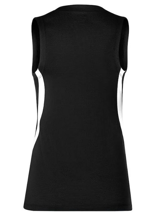 Nike Damen Sportliches Bluse Ärmellos mit V-Ausschnitt Schwarz