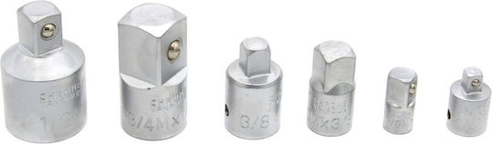 Geko Ratschen- und Steckschlüssel-Set 1/2" & 3/4" & 3/8" & 1/4" 6 Stück