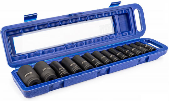 Powermat Căpăcei Pneumatic - Pneumatic Hexagonali cu Patrat de Prindere 1/2" Set 13buc
