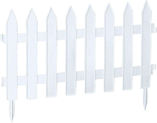 Prosperplast Plastic Fence Grilles in White Colour 35cm x 3.22m 7 Pieces