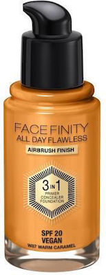 Max Factor Facefinity All Day Flawless Flüssiges Make-up LSF20 87 Warm Caramel 30ml