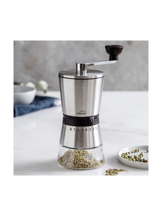 Lacor Set Manual Râșnițe Condimente Inox în Culoare Maro 21cm 1buc