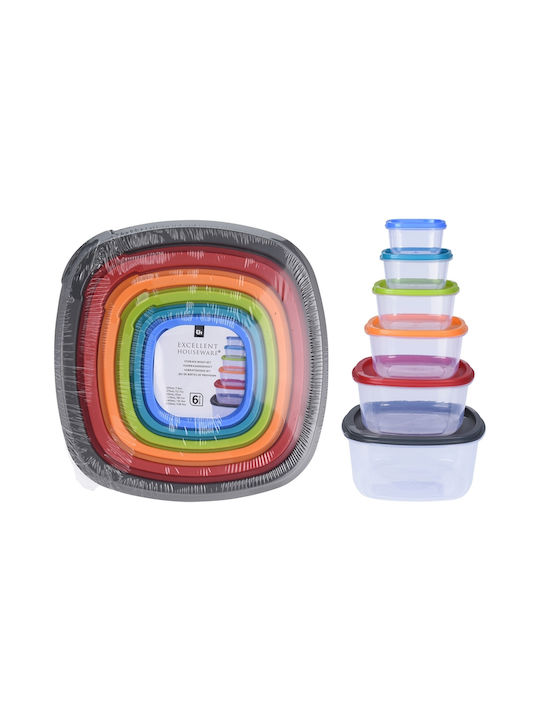 Excellent Houseware Plastic Lunch Box 225ml 6pcs