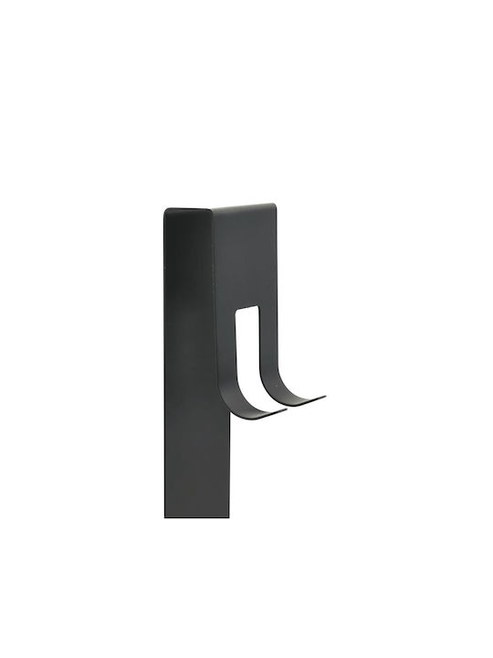 vidaXL Rack de Baie Simplă De Perete ​10x10cm Inox Negru