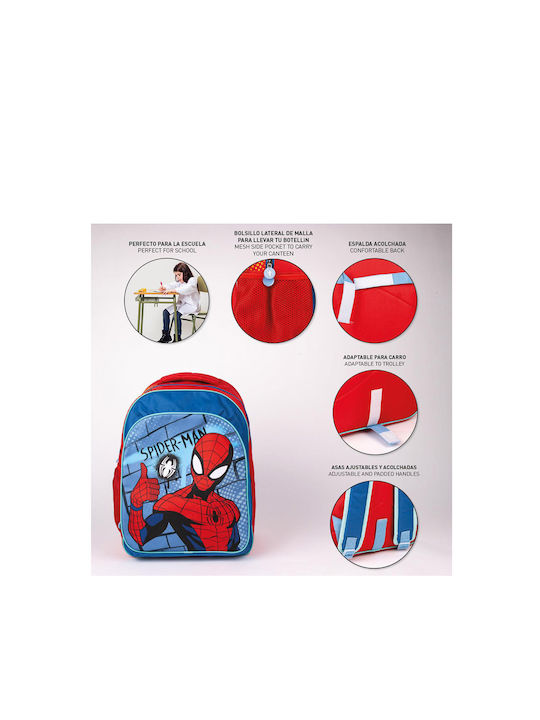 Spiderman Schulranzen Rucksack Kindergarten Rot mit Flaschenhalter