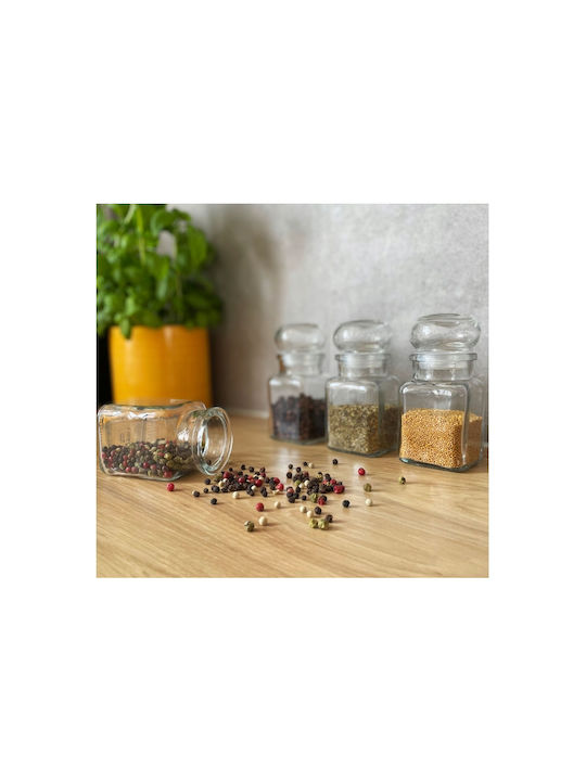 Excellent Houseware Set 4Stück Gläser Allgemeine Verwendung mit Deckel Glas Transparent 150ml